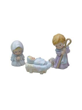 1986 Avon Nativity Heavenly Blessings 3 pk Mary Joseph Baby Jesus Collectible